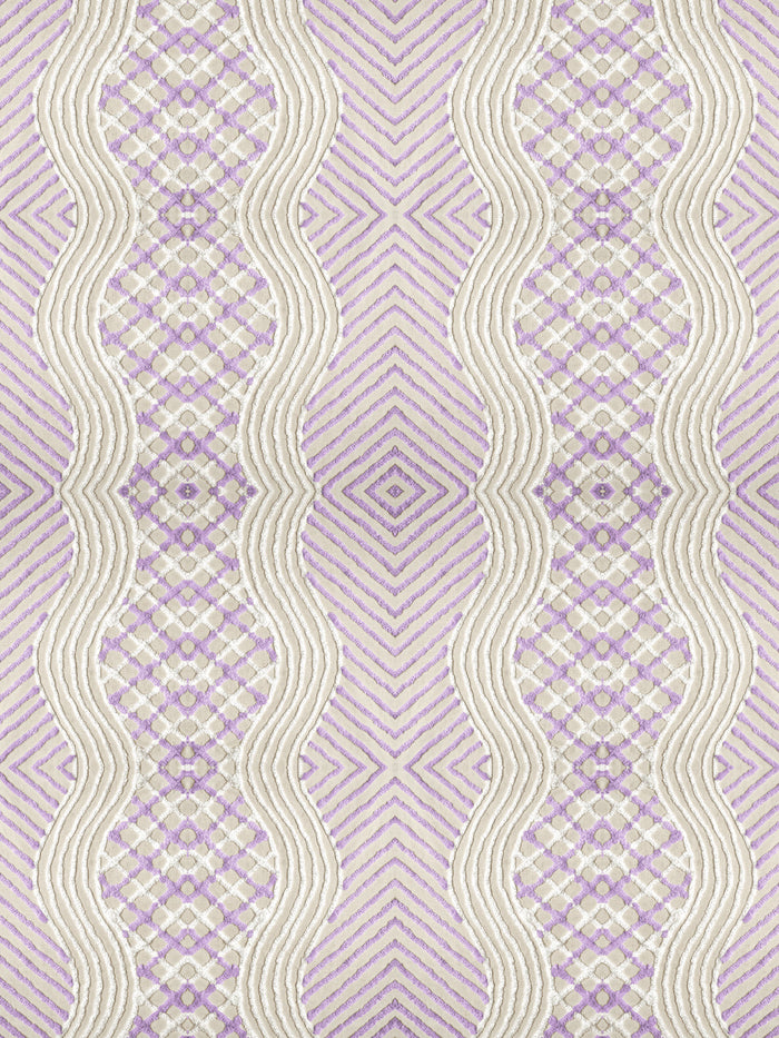 'Chenille Stripe' Wallpaper by Chris Benz - Lilac