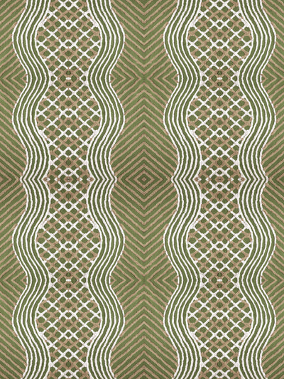 'Chenille Stripe' Wallpaper by Chris Benz - Olive
