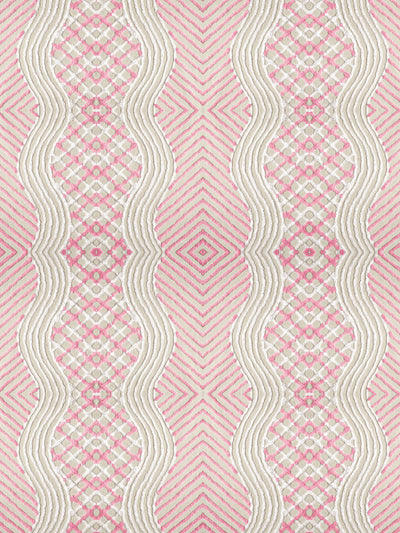'Chenille Stripe' Wallpaper by Chris Benz - Pink