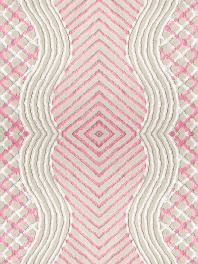 'Chenille Stripe' Wallpaper by Chris Benz - Pink