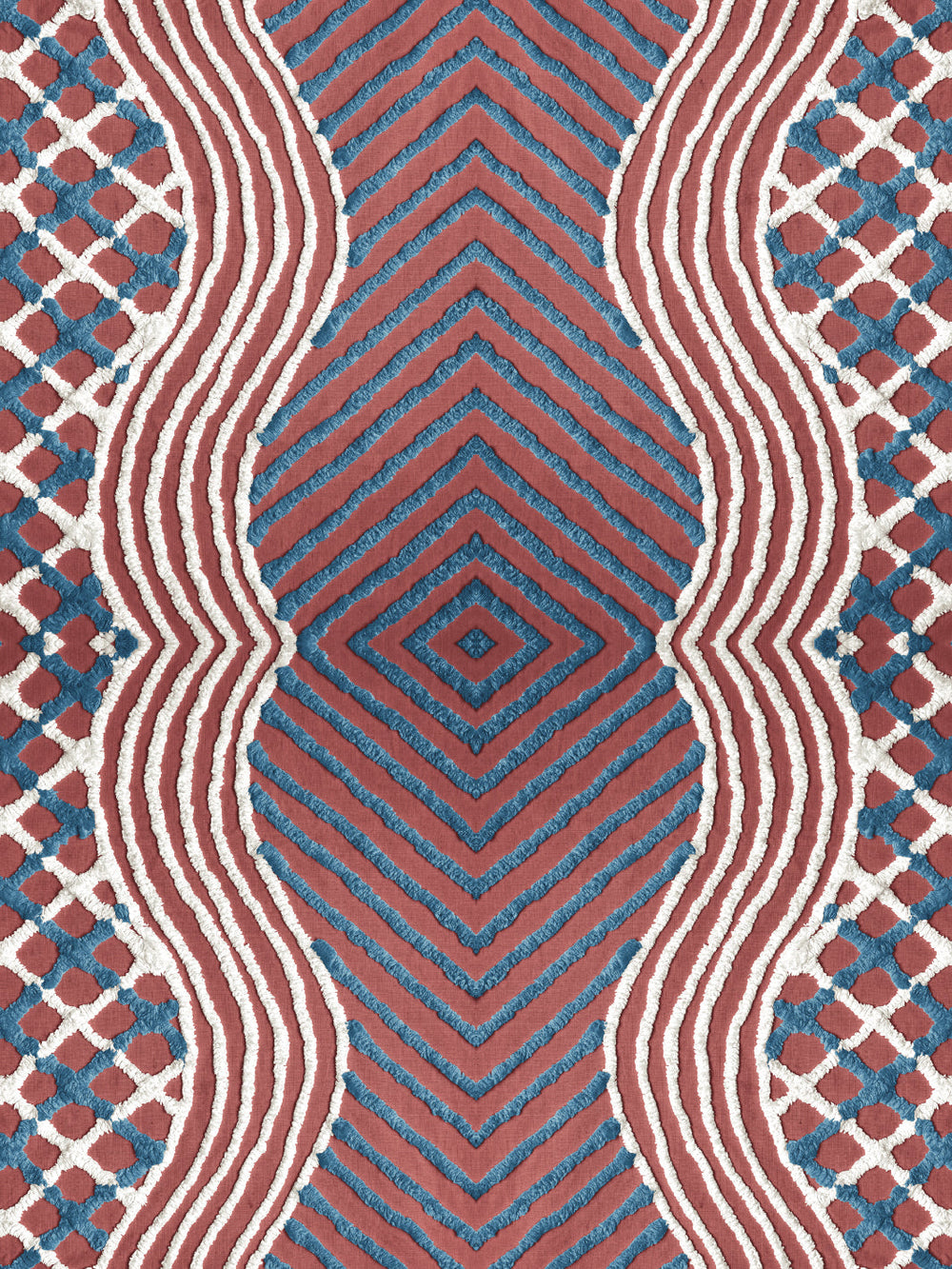 chenille-stripe-wallpaper-chris-benz-red-white-blue