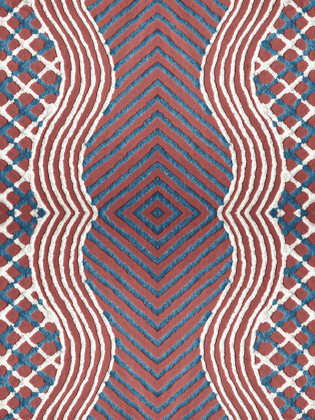 chenille stripe wallpaper chris benz red white blue