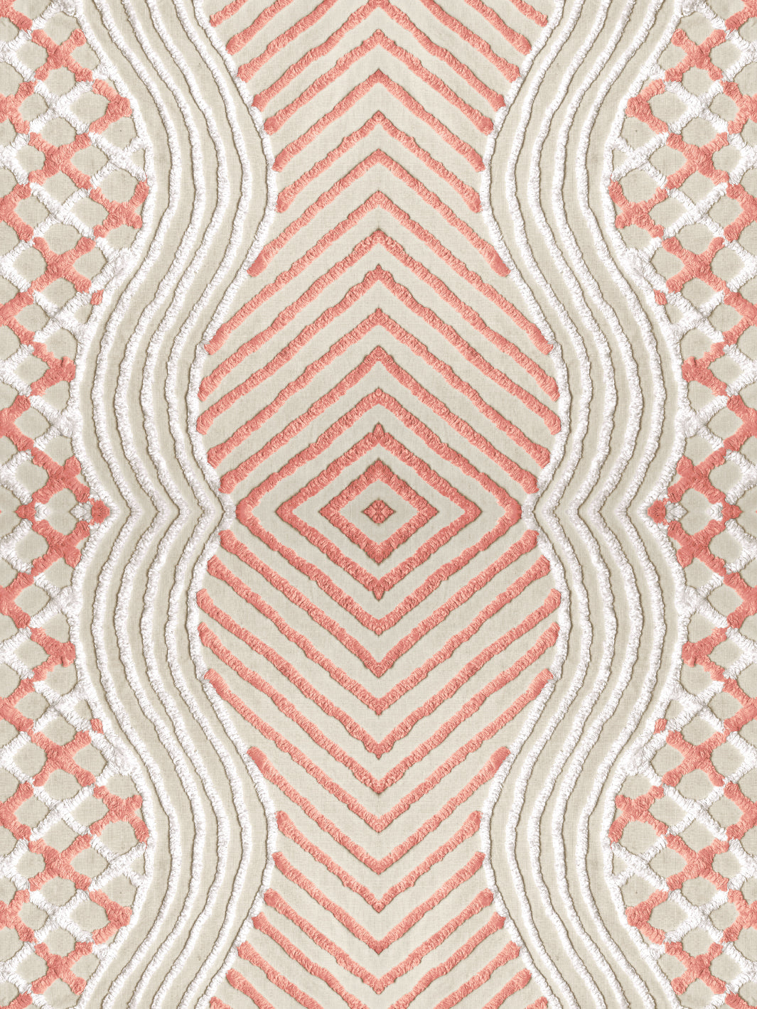 chenille stripe wallpaper chris benz salmon