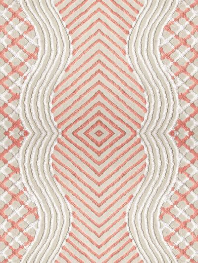 'Chenille Stripe' Wallpaper by Chris Benz - Salmon