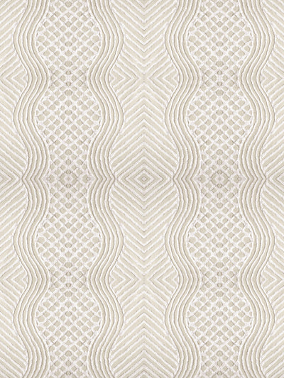 'Chenille Stripe' Wallpaper by Chris Benz - White