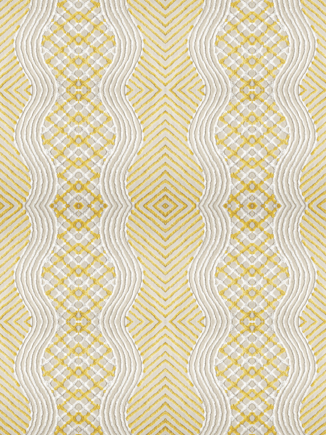 'Chenille Stripe' Wallpaper by Chris Benz - Yellow