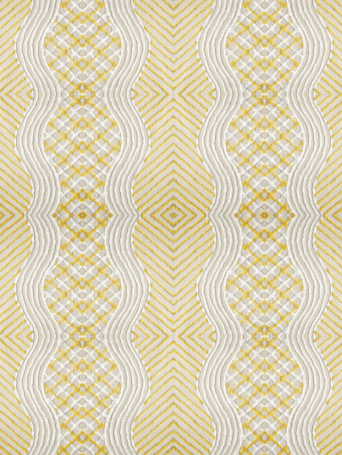 'Chenille Stripe' Wallpaper by Chris Benz - Yellow