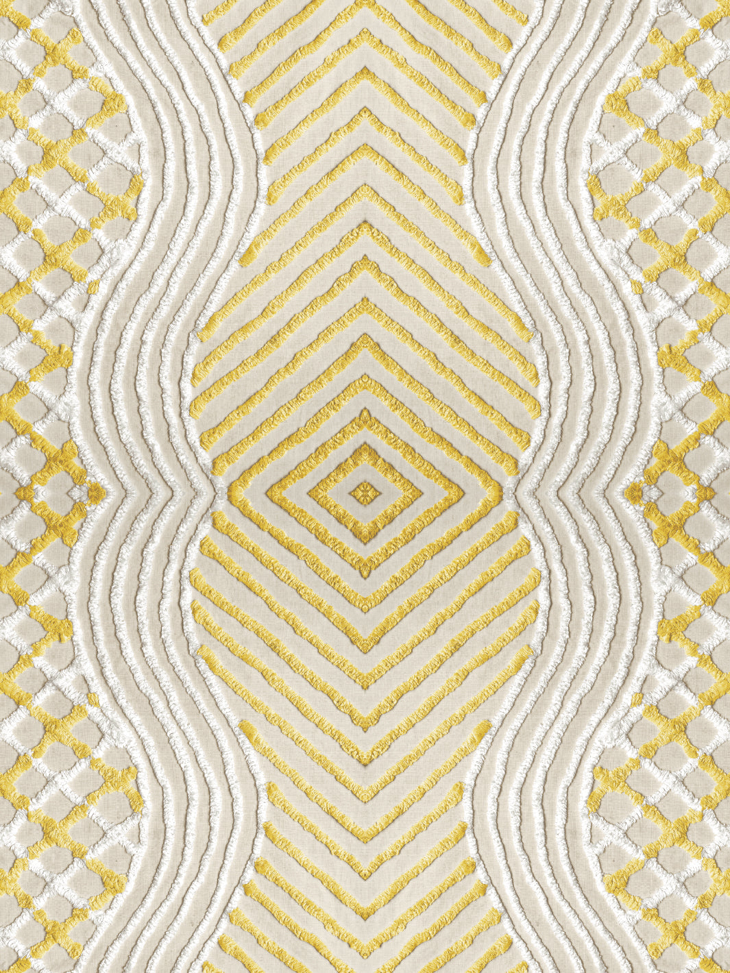 'Chenille Stripe' Wallpaper by Chris Benz - Yellow