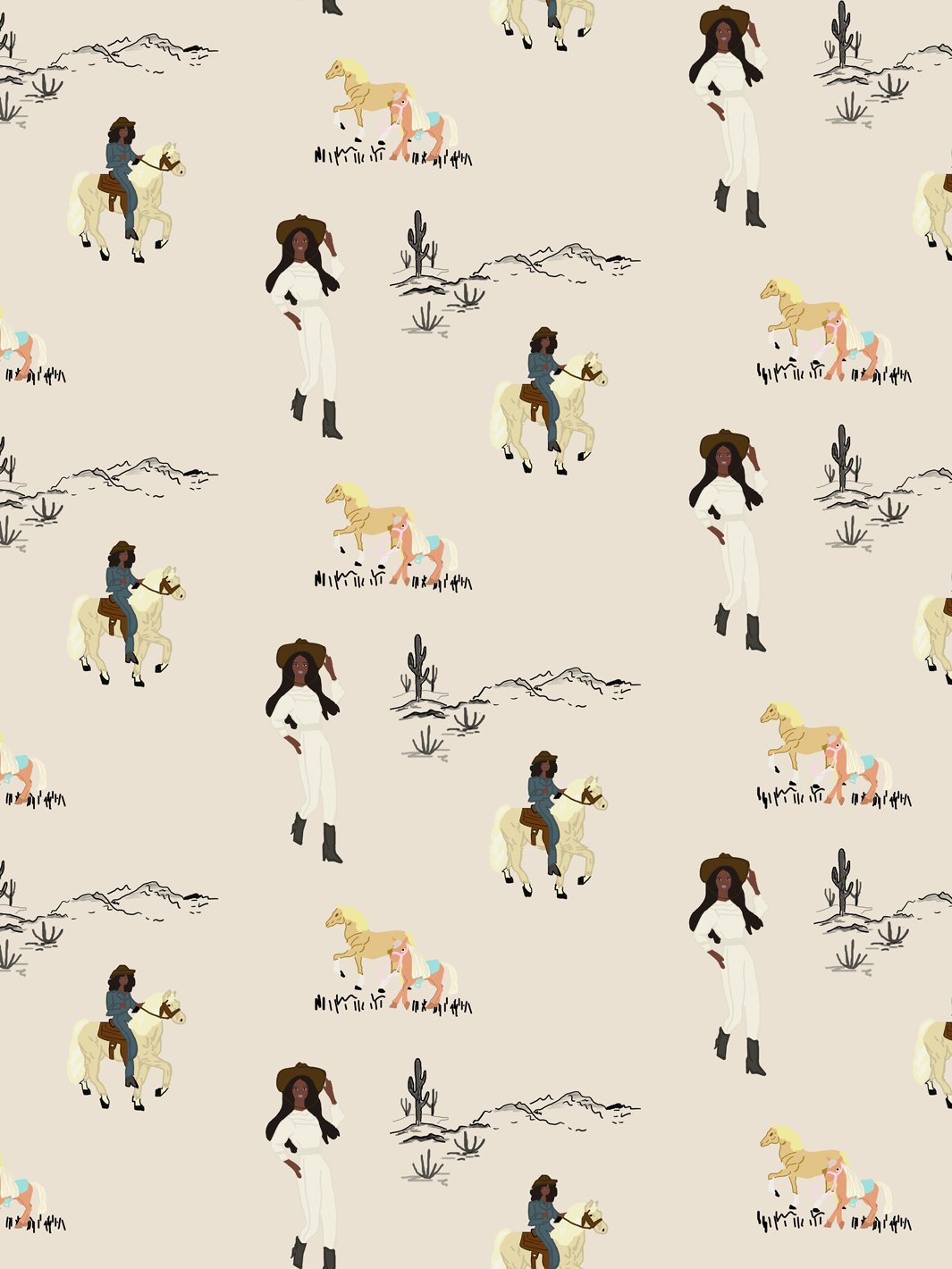 'Christie™ On The Ranch' Wallpaper by Barbie™ - Adobe