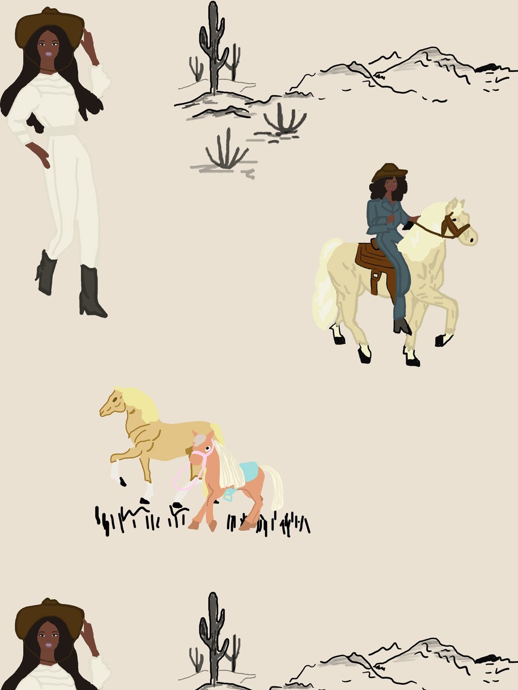 christie on the ranch wallpaper by barbie adobe