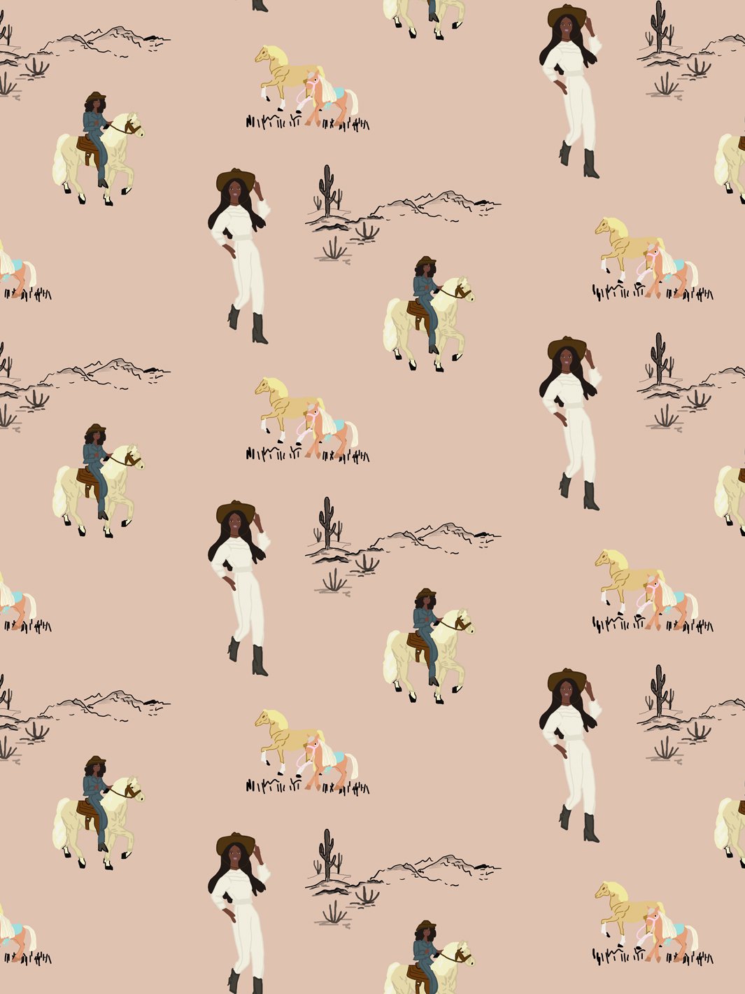 christie on the ranch wallpaper by barbie clay