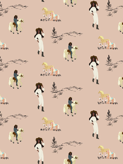 'Christie™ On The Ranch' Wallpaper by Barbie™ - Clay