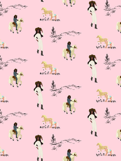 'Christie™ On The Ranch' Wallpaper by Barbie™ - Pink