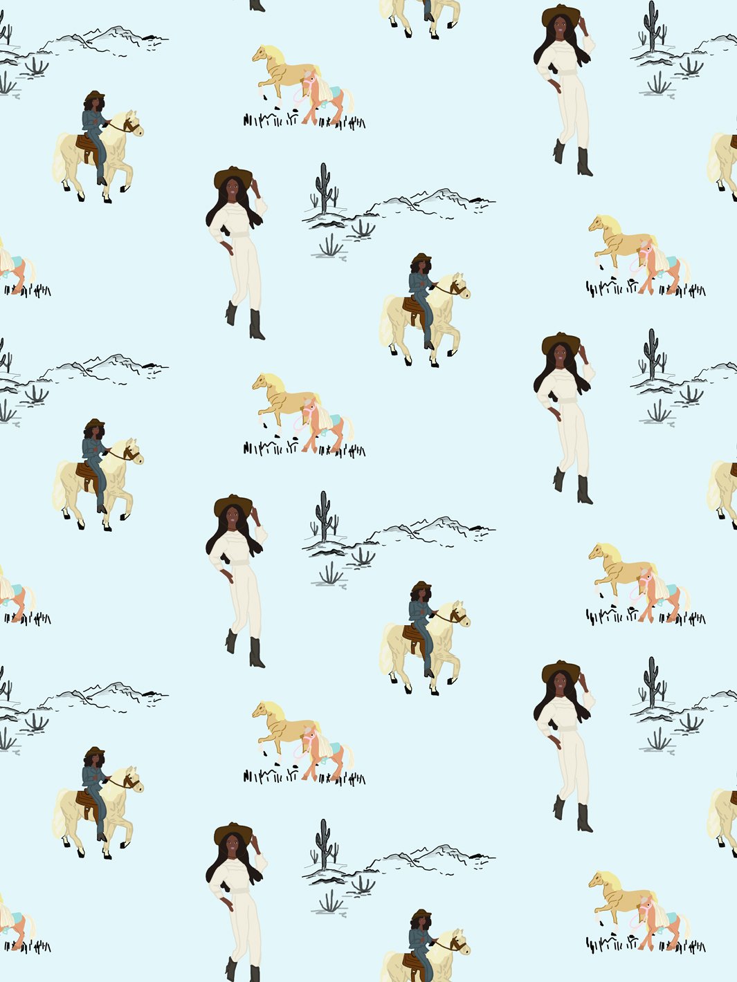 'Christie™ On The Ranch' Wallpaper by Barbie™ - Sky