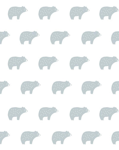 'Chubby Bear' Wallpaper by Tea Collection - Elephant