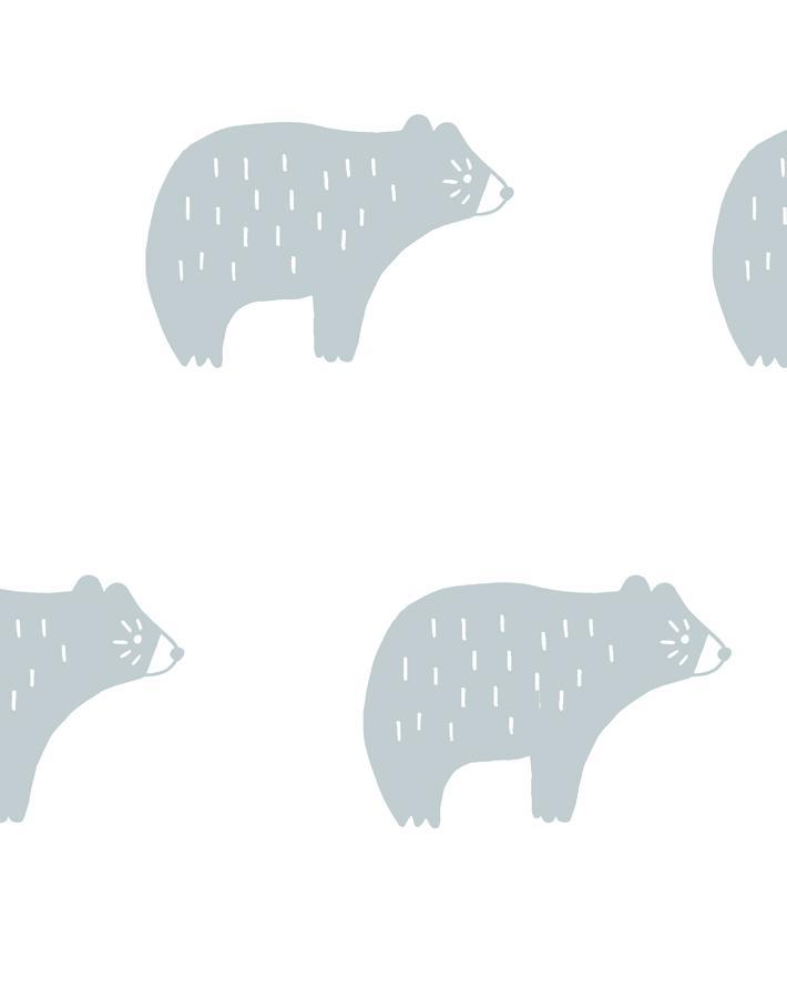 'Chubby Bear' Wallpaper by Tea Collection - Elephant