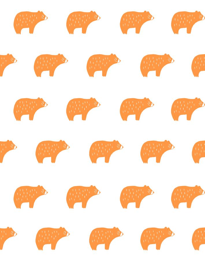 'Chubby Bear' Wallpaper by Tea Collection - Pushpop