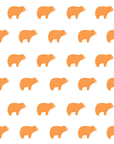 'Chubby Bear' Wallpaper by Tea Collection - Pushpop