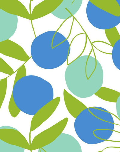 'Citrus' Wallpaper by Tea Collection - Azure