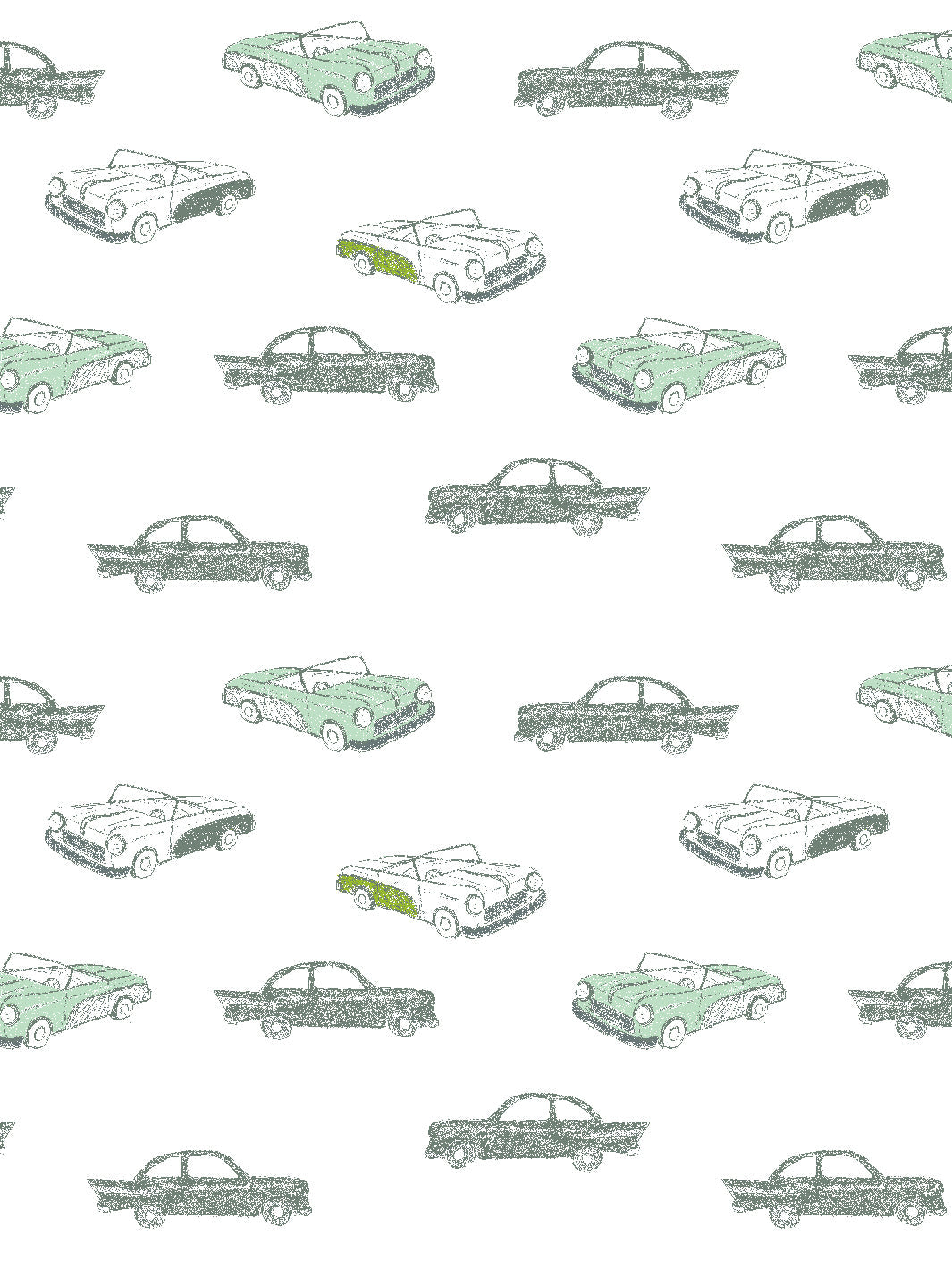 classic cars wallpaper by tea collection aventurine
