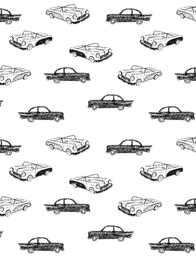 'Classic Cars' Wallpaper by Tea Collection - Onyx