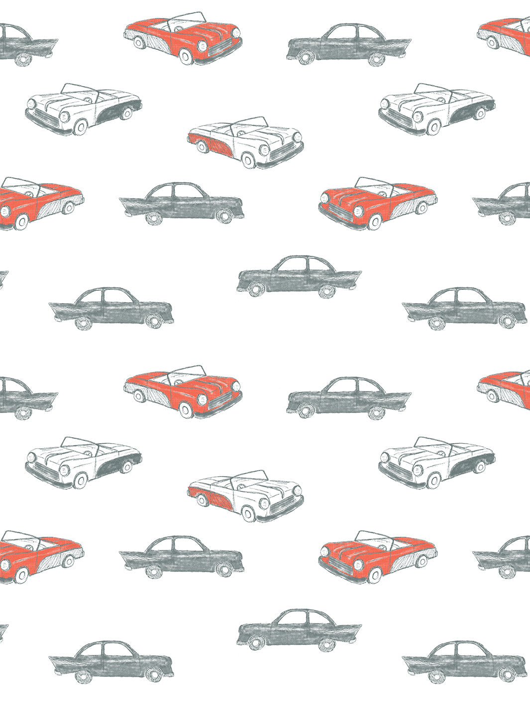 classic cars wallpaper by tea collection retro red