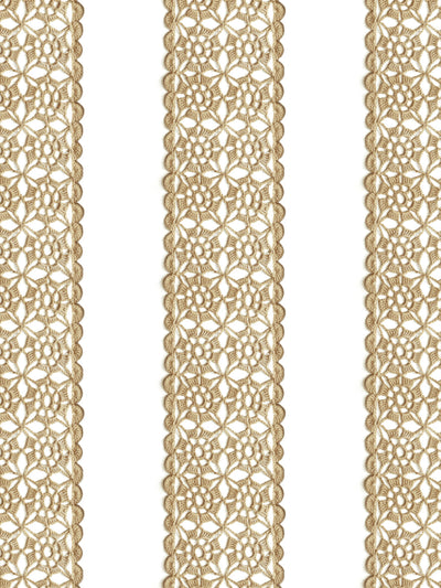 crochet flower stripe wallpaper by lingua franca ivory