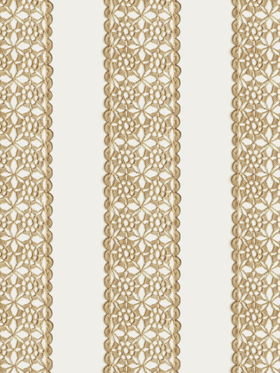 'Crochet Flower Stripe' Wallpaper by Lingua Franca - Parchment