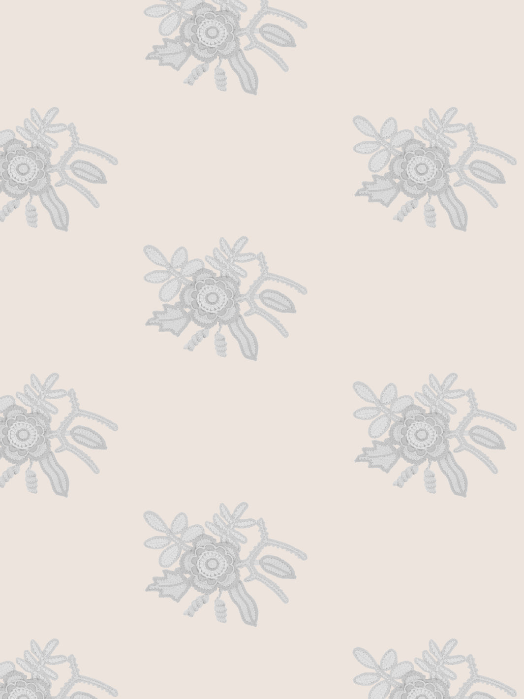 'Crochet Lace Flowers' Wallpaper by Lingua Franca - Cream
