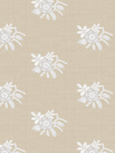 'Crochet Lace Flowers' Wallpaper by Lingua Franca - Flax