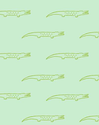 'Crocodile' Wallpaper by Tea Collection - Aventurine