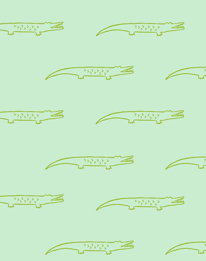 'Crocodile' Wallpaper by Tea Collection - Aventurine