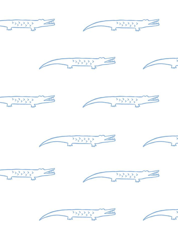 'Crocodile' Wallpaper by Tea Collection - Denim