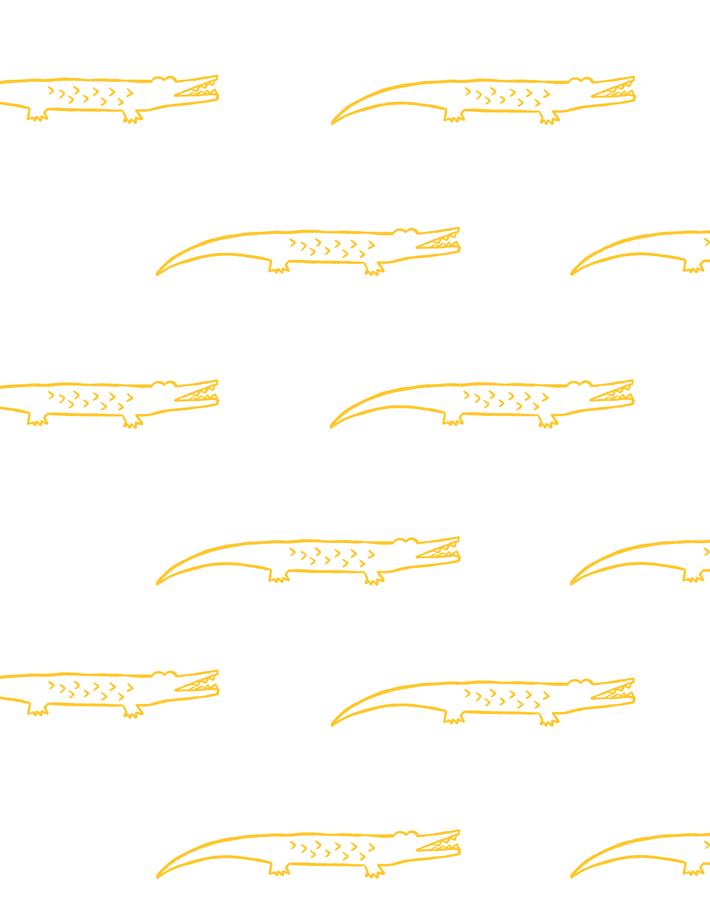 'Crocodile' Wallpaper by Tea Collection - Marigold