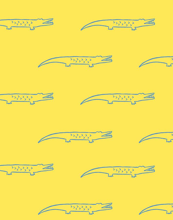 'Crocodile' Wallpaper by Tea Collection - Yellow
