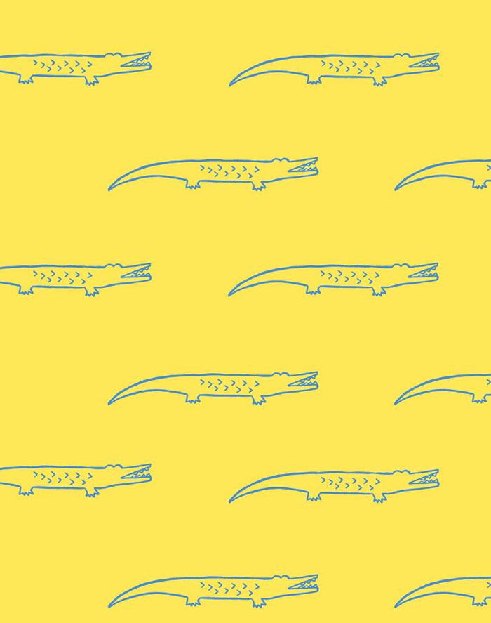 'Crocodile' Wallpaper by Tea Collection - Yellow