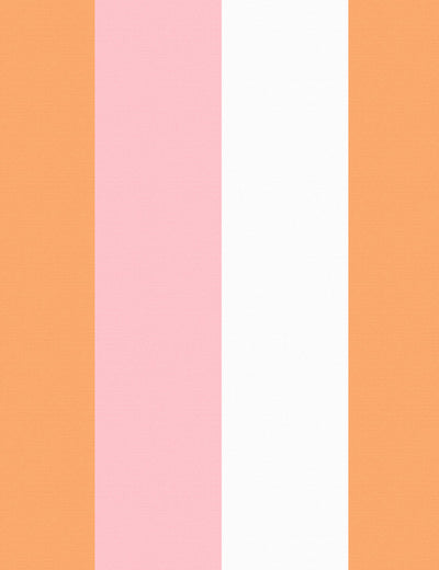 'Cross The Line' Wallpaper by Wallshoppe - Creamsicle / Pink