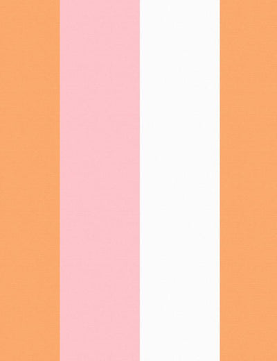 'Cross The Line' Wallpaper by Wallshoppe - Creamsicle / Pink