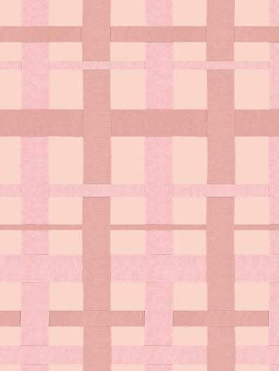 'Crosstown Plaid' Wallpaper by Sarah Jessica Parker - Bleecker Blush