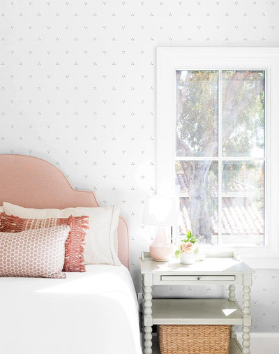 'Dainty Dot' Wallpaper by Sugar Paper - Grey On White