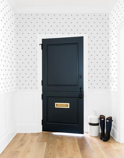dainty dot navy on white
