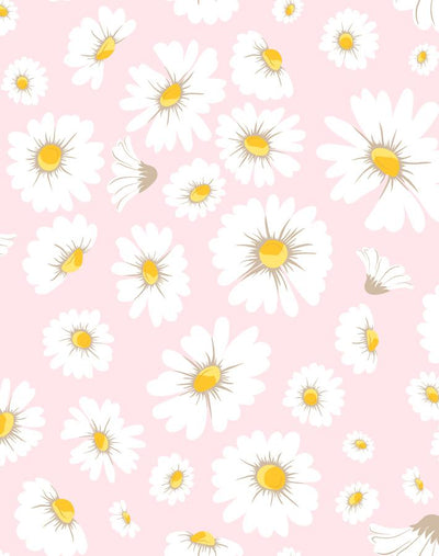 'Daisy Bloom' Wallpaper by Wallshoppe - Ballet Slipper