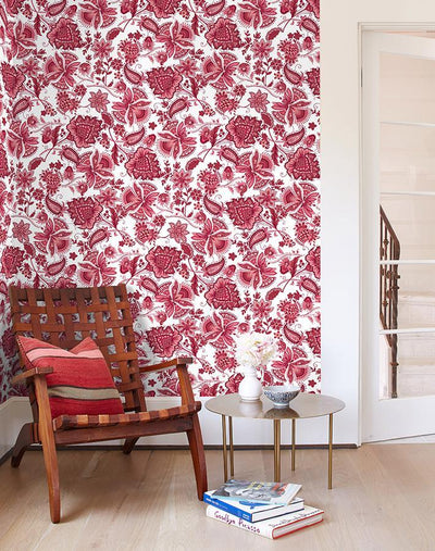 'Darling Nikki' Wallpaper by Wallshoppe - Red