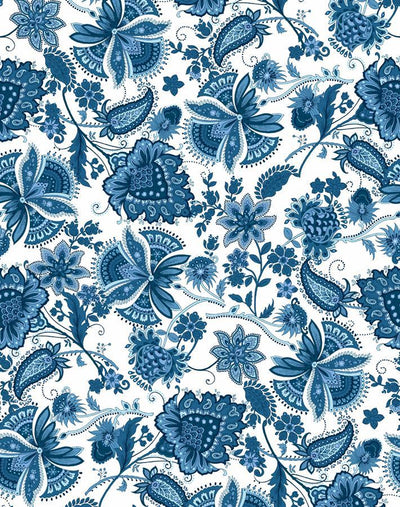 'Darling Nikki' Wallpaper by Wallshoppe - Blue