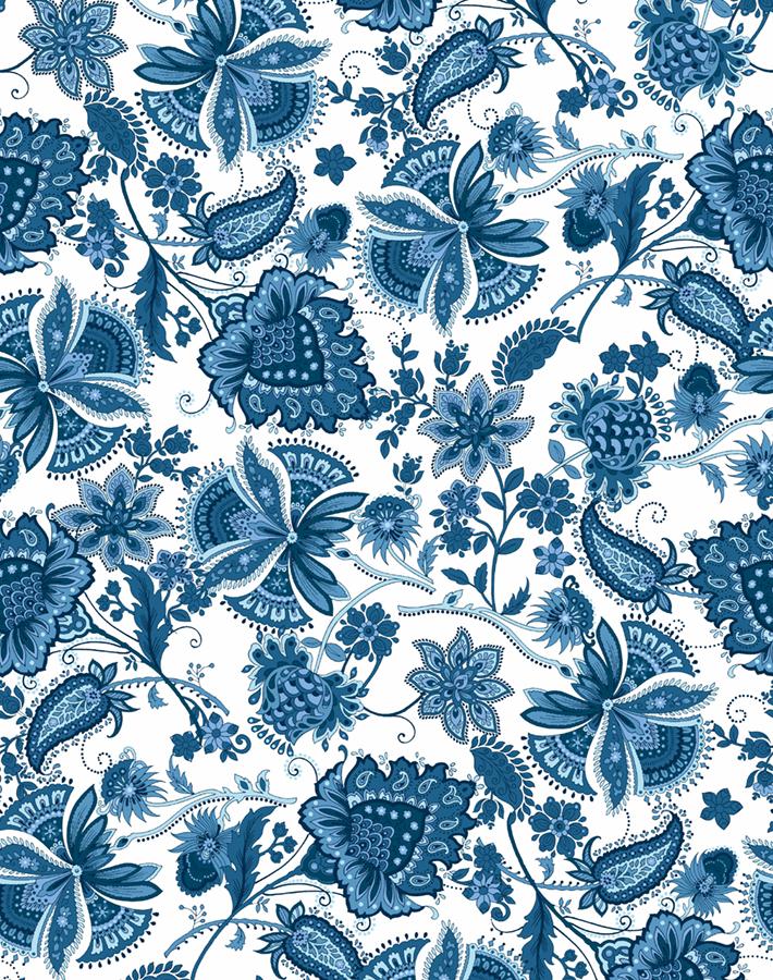 'Darling Nikki' Wallpaper by Wallshoppe - Blue