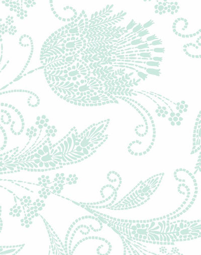 'Dear Prudence' Wallpaper by Wallshoppe - Mint