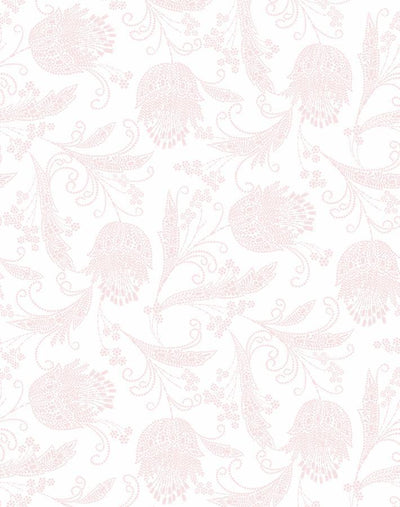 'Dear Prudence' Wallpaper by Wallshoppe - Pink