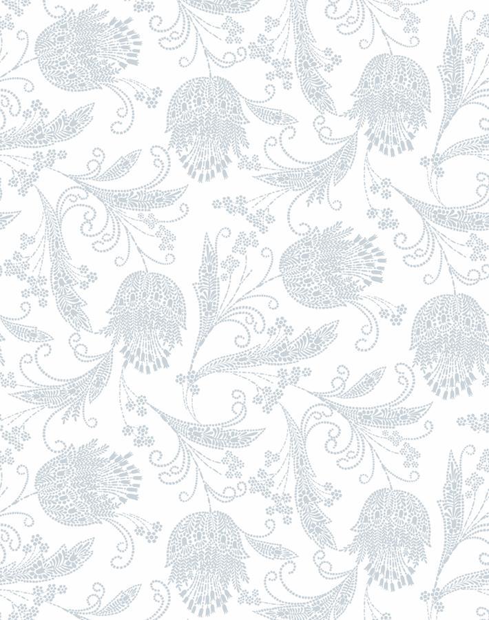 'Dear Prudence' Wallpaper by Wallshoppe - Silver