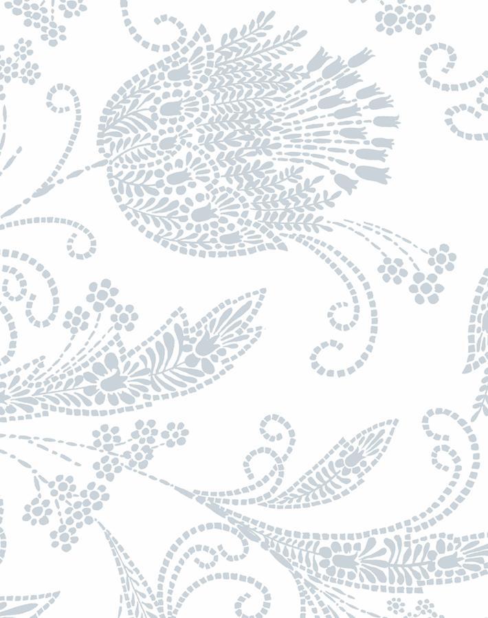 'Dear Prudence' Wallpaper by Wallshoppe - Silver