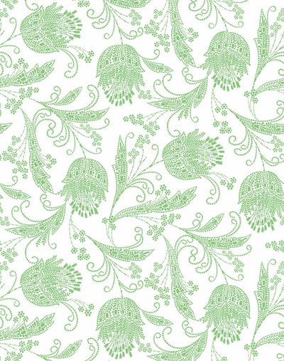 'Dear Prudence' Wallpaper by Wallshoppe - Green